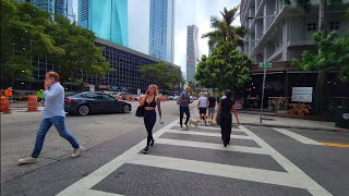 4K Brickell Neighborhood  Fall Cycling Virtual Travel Tour  Miami Florida  November 6 2024 [upl. by Enimzzaj]