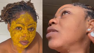 I Cleared Face Pimple and Hydrate my Face with Tumeric Lemon  Milk Face Mask Watch Till The End [upl. by Aihtyc]