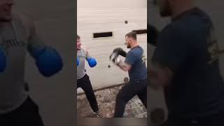 GARAGE FIGHT…I was rusty af…inspiration fitness boxing power [upl. by Karab]