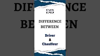 Difference Between Driver and Chauffeur  You Drive They Drive  But How Are They Different [upl. by Rednal]