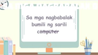 Sa mga nagbabalak bumili ng sarili computer or laptop [upl. by Dihsar]