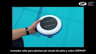 Ionizador solar para piscinas por ánodo de plata y cobre CDPP02P [upl. by Nwahsad381]