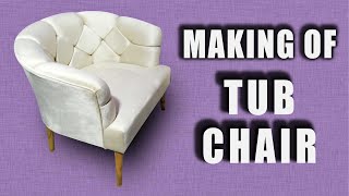 How Is Tub Chair Made  How To Upholster A Tub Chair  Wood Link [upl. by Aleta]