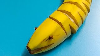 SATISFYING BANANA CUTTINGBIG SNAKE BANANA CREATION satisfyinglivestream [upl. by Frida525]