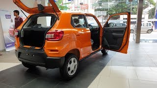 Maruti Suzuki S Presso Solid Sizzle Orange Color ExteriorInteriorampBoot Space Walkaround [upl. by Nod]