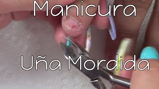 Manicura en Hombre con Uñas Mordidas  ItzaNailNBeauty [upl. by Hildy]