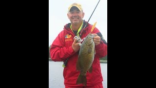 TOP WATER SMALL MOUTH BASS with the Skitter V [upl. by Latoniah918]