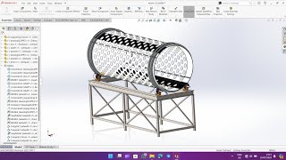 trommel screen tutorial  SOLIDWORKS [upl. by Nhepets8]