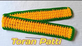 new toran patti design  crochet toran patti  jhalar ki patti  crochet toran pattern craft [upl. by Zeb]