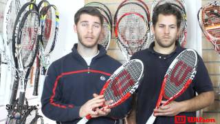 Wilson Six One Team BLX 2012 Tennis Racket Review by Stringers World [upl. by Ateval]