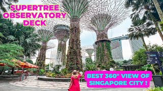 Supertree Observatory at Gardens By the Bay  Breathtaking Singapore City View [upl. by Holzman]