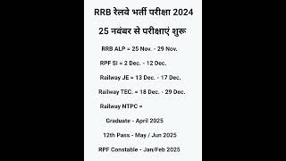 Rrb New Exam Date Out  RRB Exam Calendar 2024  rrb [upl. by Horgan]