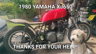 1980 Yamaha XJ650 Thanks for your help Still working on it [upl. by Segroeg]