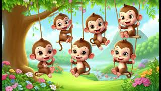 Five Little Monkeys Swinging in the Tree  Nursery Rhymes amp Kids Songs [upl. by Oza]