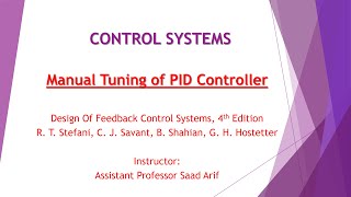 Manual Tuning of PID Controller Parameters [upl. by Cath]