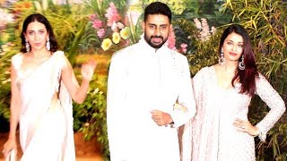 Karisma Kapoor IGNORES Ex Fiance Abhishek Bachchan At Sonam Kapoor amp Anand Ahujas Wedding Reception [upl. by Katleen555]