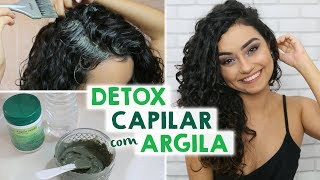 DETOX CAPILAR CASEIRO com ARGILA  Morena Raiz [upl. by Wehner934]