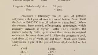 preparation of phthalimide from phthalic anhydride [upl. by Nnylidnarb]