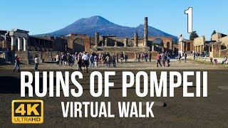 Pompeii Walking Tour in 4K Part 1 [upl. by Annmarie208]