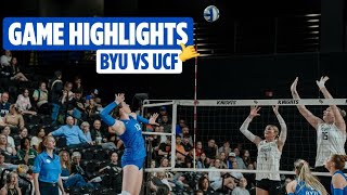 BYU Womens Volleyball vs UCF  Full Game Highlights 2024 [upl. by Alyahsat]