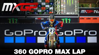 360 GoPro MAX Lap with ARMINAS JASIKONIS  MXGP of Riga 2020 motocross [upl. by Brewster262]