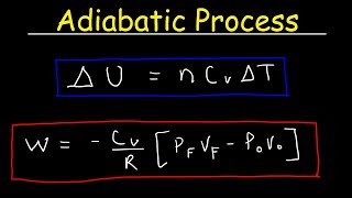 Adiabatic Process  Work Heat amp Internal Energy Gamma Ratio Thermodynamics amp Physics [upl. by Ilujna]