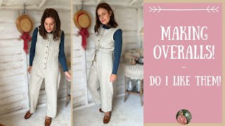 Easy Linen Overalls Jumpsuit  Beginner Friendly [upl. by Cuthbertson]