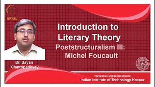 noc18hs31Lecture 20Poststructuralism Michel Foucault [upl. by Tyree]