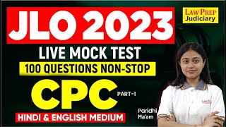 JLO 2023 Live Mock Test Series  100 NONSTOP CPC Questions to Solve  PART 1 [upl. by Lleral]