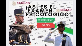 ASÍ SERÁ TU EXAMEN PSICOLÓGICO PARTE 5 ✅ SEDENA  SEMAR  GUARDIA NACIONAL UNIVERSIDADES 💂 [upl. by Rochette105]