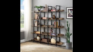 Install Video Home Office Open Bookshelf with 5 Tier [upl. by Naux]