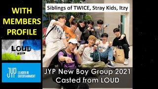 JYP New Boy Group 2021 from LOUD 9 Finalists  Stray Kids TWICE Itzy NiziU little siblings [upl. by Melissa]