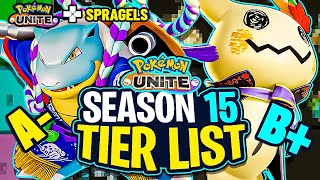 NEW Season 15 Pokemon Unite Tier List [upl. by Amin]