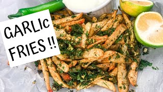 How to make the best GARLIC FRENCH FRIES 🍟  SIMPLY MAHA [upl. by Eisinger]