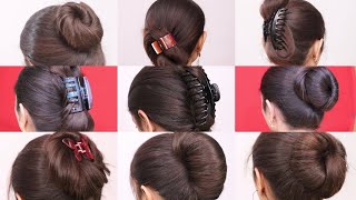 Cute simple hair style girl everyday  self hair style girl for long hair  big claw clip hairstyles [upl. by Aninat]