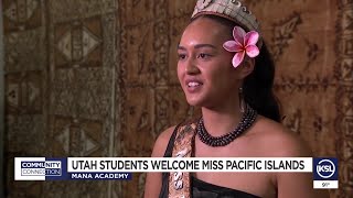 Miss Pacific Islands visits Utah school [upl. by Hazard15]