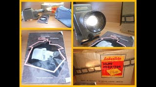 Vintage Kodak Kodaslide Home Slide Projector 1960s With Original Box amp Instructions [upl. by Ettennej]