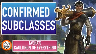 All the Confirmed Subclasses for Tashas Cauldron of Everything So far [upl. by Eerbua110]