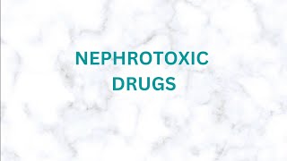 Nephrotoxic Drugs Mnemonic [upl. by Artair]