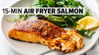 AIR FRYER SALMON  my favorite 15minute dinner recipe [upl. by Ingmar]