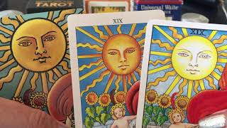 Deck Review amp Compare Radiant Wise Spirit VS Radiant VS Universal WaiteComparing 3 Tarot Decks [upl. by Aylward965]