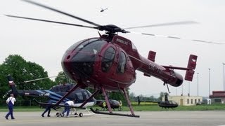 European Helicopter Show 2013  MD520N OKYIK  takeoff and landing [upl. by Schechinger211]