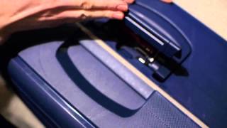 SAMSONITE S CURE SPINNER  HOW TO SET UP THE 3 POINT TSA LOCK 2712015 [upl. by Ynaffit899]