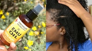 EMU OIL FOR TRACTION ALOPECIA BALD SPOT AND THIN EDGES HOW TO GROW BACK YOUR EDGES [upl. by Demahum]