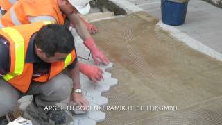 Argelith Bodenkeramik  Hexalith tile installation EN [upl. by Arri]