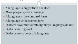 The Difference Between a quotLanguagequot and a quotDialectquot [upl. by Papageno]