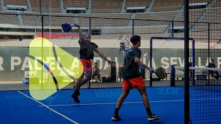 Tino Libaak y Leo Augsburguer contra Fede Mouriño y Víctor Mena Sevilla Premier PadelP2 [upl. by Esinad]