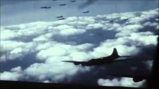 World War 2 Air War Combat Footage in Color [upl. by Annayehc]