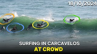 SURFING IN CARCAVELOS AT CROWD 18102024 [upl. by Daub]