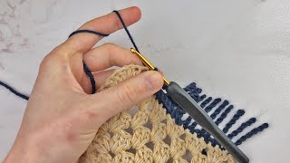 How to Crochet Twisted Fringe – Easy Tutorial [upl. by Iat]